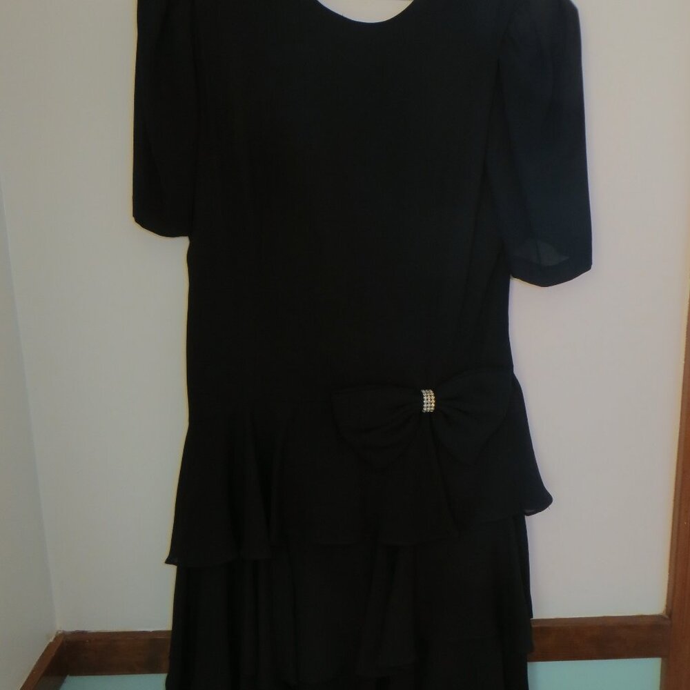 Vintage 1980's Late Edition Ltd. Black Dress
